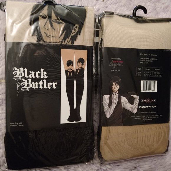Black Butler Tights - M/L (1 pair) - Picture 2 of 4